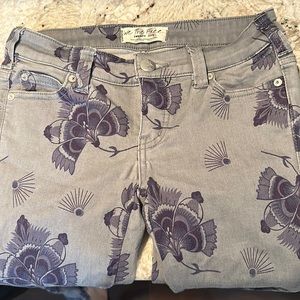 FREE PEOPLE FLARE FLORAL JEANS